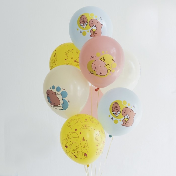 Шар латексный 12 Шар латексный 12" «Капибары Малыши», набор 25 шт., МИКС