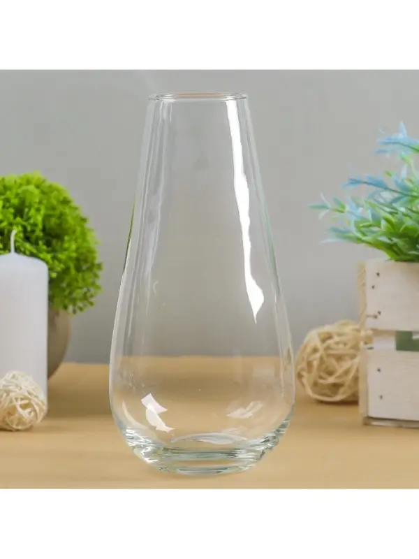 Ваза для цветов &laquo;Весна&raquo;, 720 мл, 18&times;9 см, d=4.5 см, стекло, прозрачная