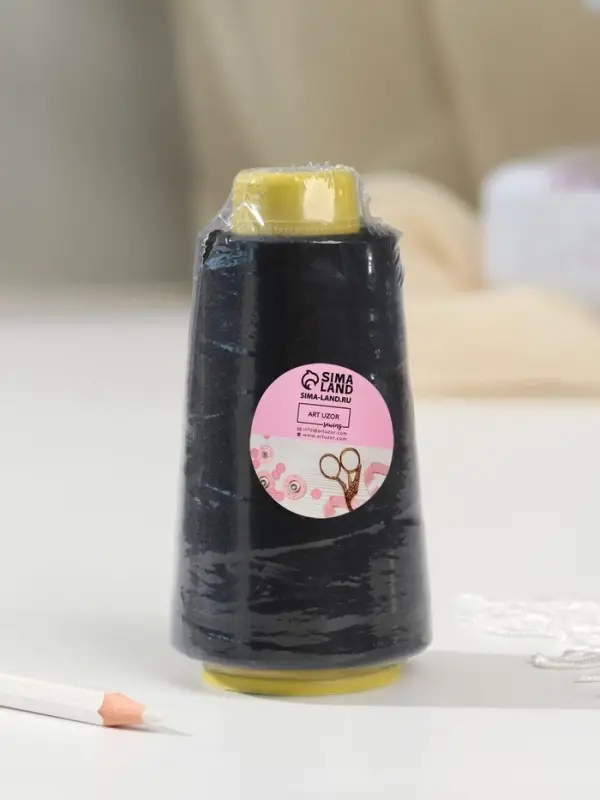 Нитки 40/2, 2700 м, чёрные