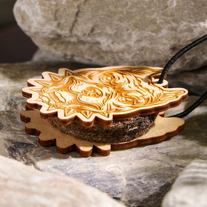 Набор деревянная подвеска Питбуль + Брелок, Z Набор деревянная подвеска Питбуль + Брелок, Z