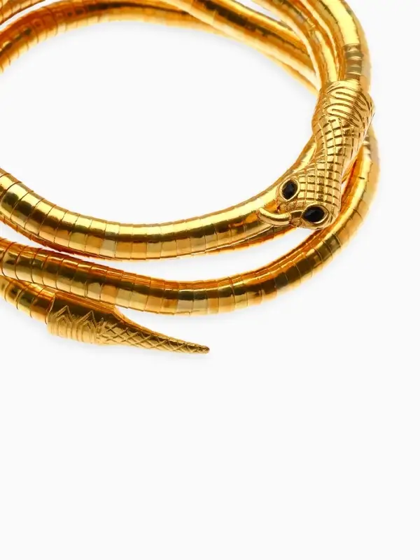 Колье-трансформер &laquo;Змея&raquo;, цвет чернёное золото, 90 см