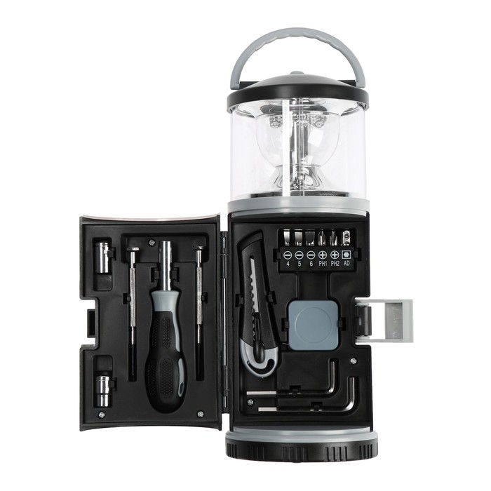 Набор инструментов ТУНДРА, подарочный пластиковый кейс Набор инструментов ТУНДРА, подарочный пластиковый кейс "Фонарь", 15 предметов