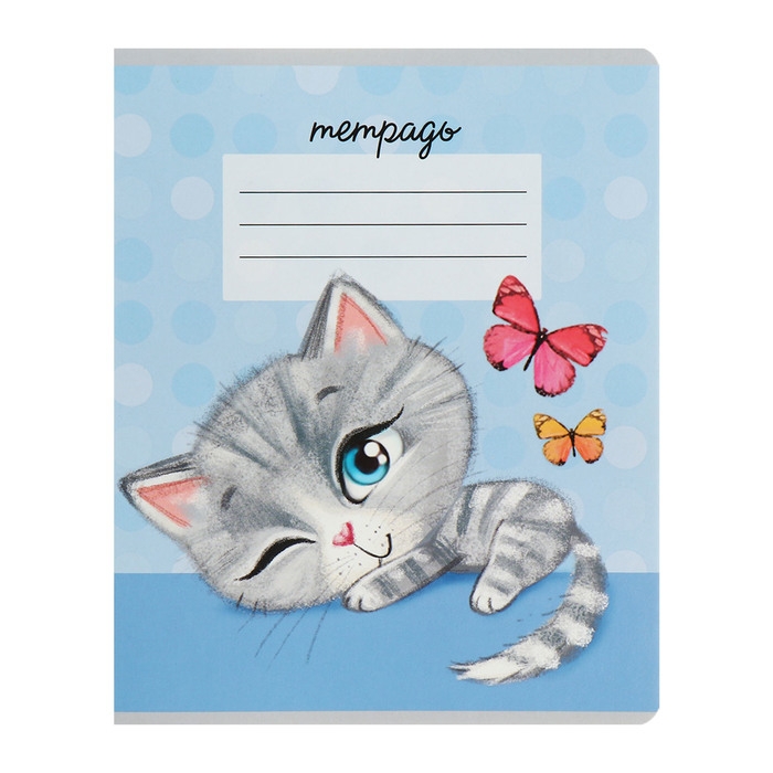 Комплект тетрадей из 10 штук, 12 листов в линию Calligrata "Котята", обложка мелованный картон, ВД-лак, блок офсет, белизна 95%, 5 видов по 2 штуки