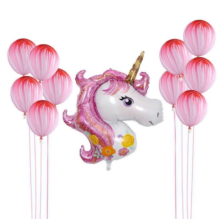 Шар фольгированный 47" &laquo;Единорог&raquo;, розовый