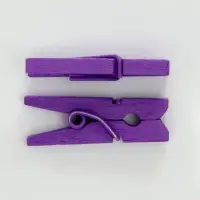 Прищепки для декора, набор 50 шт., фиолетовые &mdash; 2.5 см