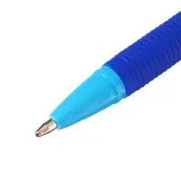 Ручка шариковая ErichKrause R=301 Neon Stick & Grip, узел 0.7-1.0 мм, синяя, резиновый упор, МИКС