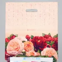 Пакет "Бордо", полиэтиленовый с вырубной ручкой 40х47 см, 45 мкм