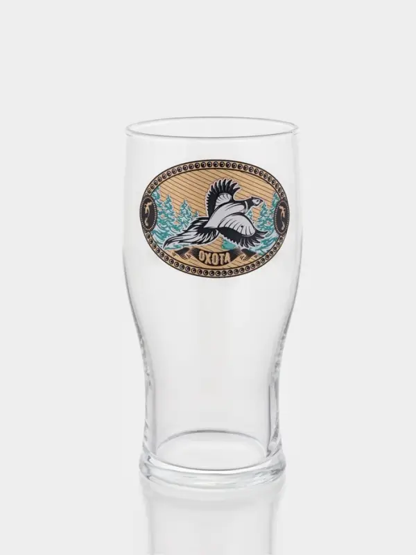 Пивной бокал ОСЗ &laquo;Тюлип. На охоте&raquo;, 570 мл, стекло, рисунок МИКС