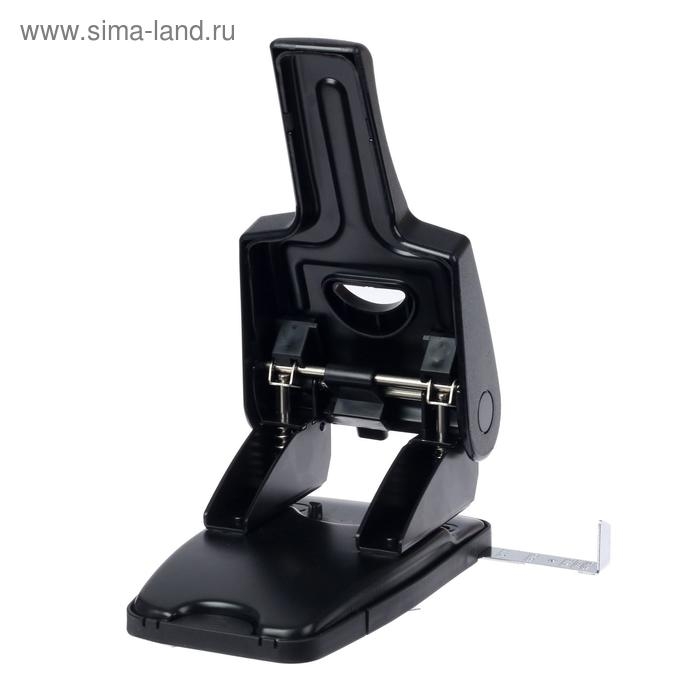 Дырокол МОЩНЫЙ на 65 листов, deVENTE Stripe, c линейкой, усиленный корпус, чёрный Дырокол МОЩНЫЙ на 65 листов, deVENTE Stripe, c линейкой, усиленный корпус, чёрный