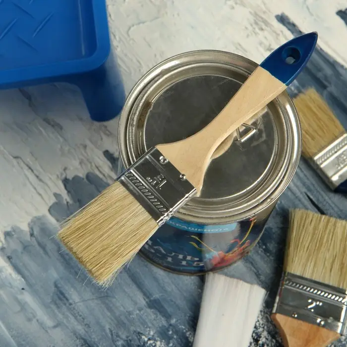 Кисть плоская ТУНДРА, натуральная щетина, деревянная рукоятка, 1.5 Кисть плоская ТУНДРА, натуральная щетина, деревянная рукоятка, 1.5", 38 мм