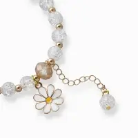 Браслет «Ромашка. Нежность», белый в золоте
