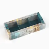 Коробка под 3 конфеты с ячейками &laquo;Текстура&raquo;, 14.5&times;6&times;3 см