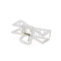 Крабик для волос &laquo;Хелен&raquo;, бантик, 9 см, прозрачный