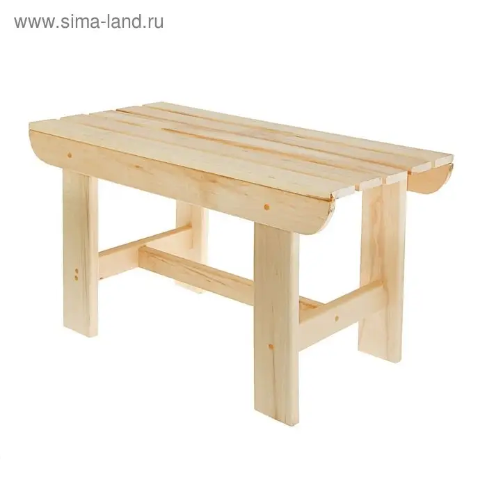 Лавка из дерева (наличник липы) "Добропаровъ" 160х40х43.5 см, для бани, нагрузка до 160 кг