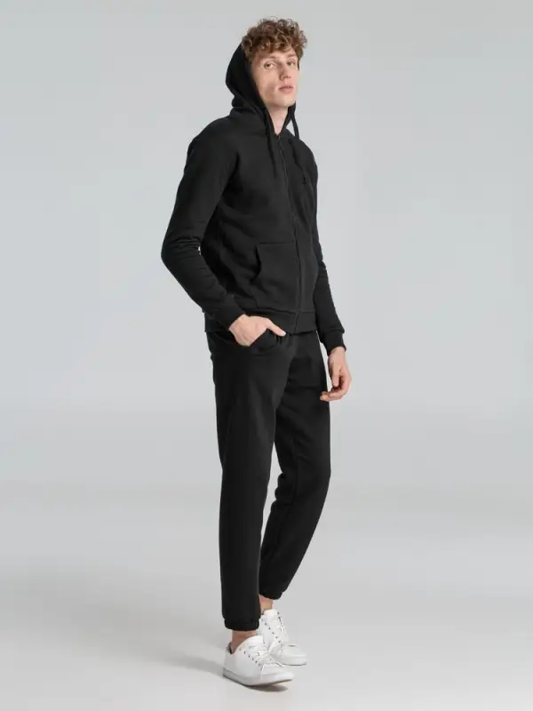 Толстовка на молнии с капюшоном Siverga Heavy 2.0, черная, размер S