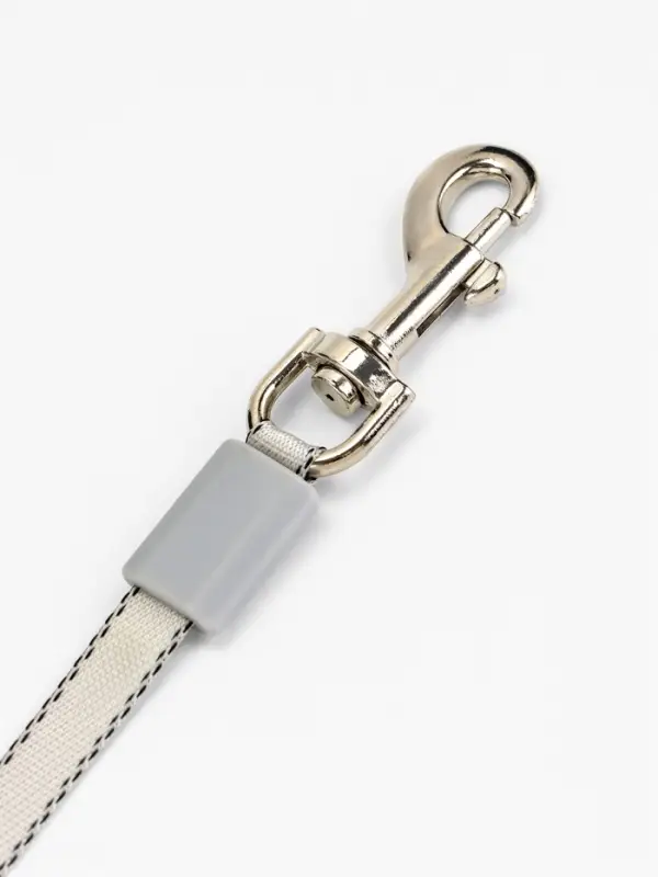 Рулетка - поводок для собак, лента 3 метра, белая, зелёная