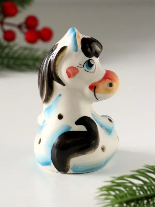 Сувенир Лошадка Маруся, 10х6х6,5см, гжель, цвет Сувенир Лошадка Маруся, 10х6х6,5см, гжель, цвет