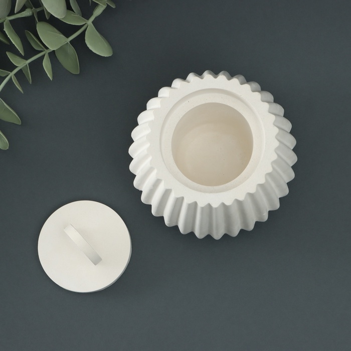 Шкатулка с крышкой Шкатулка с крышкой "Вертикаль" 9х8см, белая