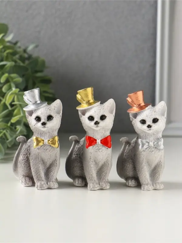 Фигурка &laquo;Кот в цилиндре&raquo;, 9&times;3.5&times;4.5 см, МИКС