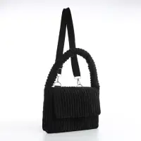 Сумка молодёжная на магните, 25.5&times;4.5&times;18.5 см, чёрная