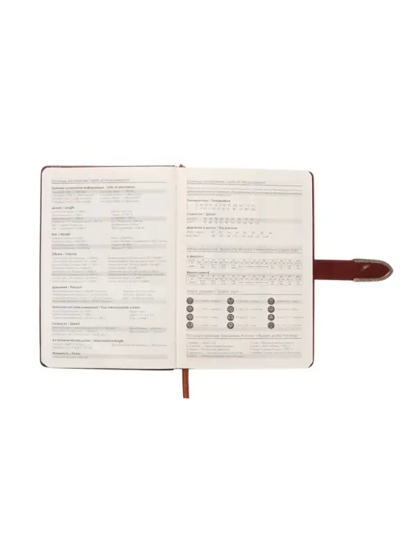 Ежедневник недатированный формат А5, с хлястиком, 112л, линия, пвх, Коричневый