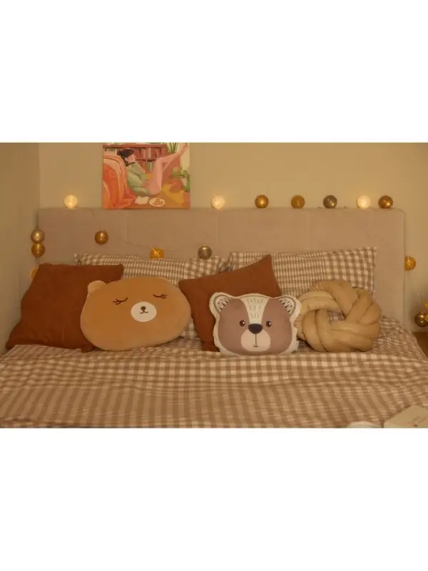 Гирлянда &laquo;Нить&raquo; 5 м с насадками &laquo;Клубки кремовые&raquo;, IP20, прозрачная нить, 20 LED, свечение тёплое белое, 220 В