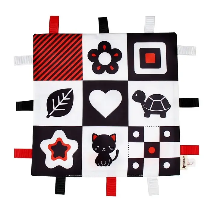 Петельки. Платочек - шуршалка по методике Г. Домана «Мои первые цвета», 20х20см, Крошка Я Петельки. Платочек - шуршалка по методике Г. Домана «Мои первые цвета», 20х20см, Крошка Я