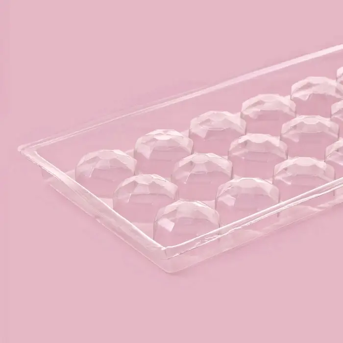 Форма для шоколада и конфет «Бриллиант», 18 ячеек, 22×11 см, прозрачная