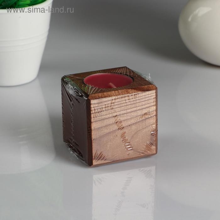 Декоративный подсвечник  Декоративный подсвечник "Мокко", со свечой "Вишня"