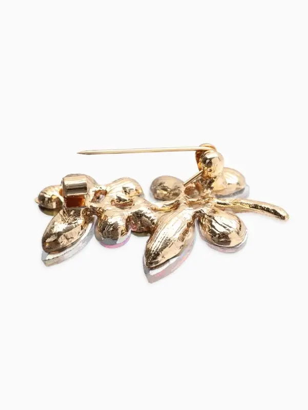 Брошь &laquo;Бабочки&raquo;, парочка, радужная в золоте