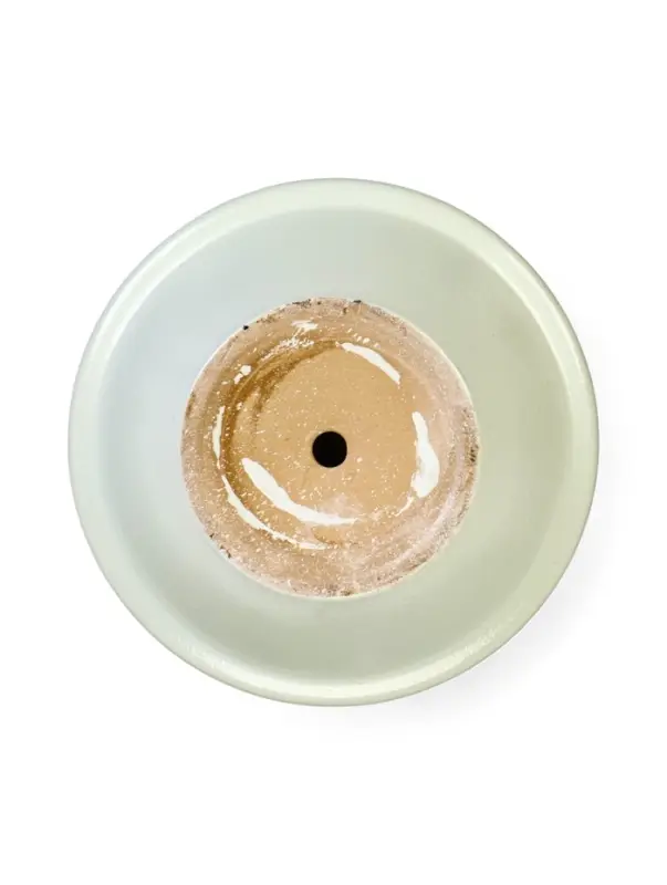 Горшок цветочный с поддоном 1,7 л, керамика  Горшок цветочный с поддоном 1,7 л, керамика "Листья" (М)