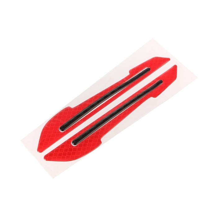 Наклейка противоударная, светоотражающая 16×2,3 см, набор 2 шт, красный Наклейка противоударная, светоотражающая 16×2,3 см, набор 2 шт, красный