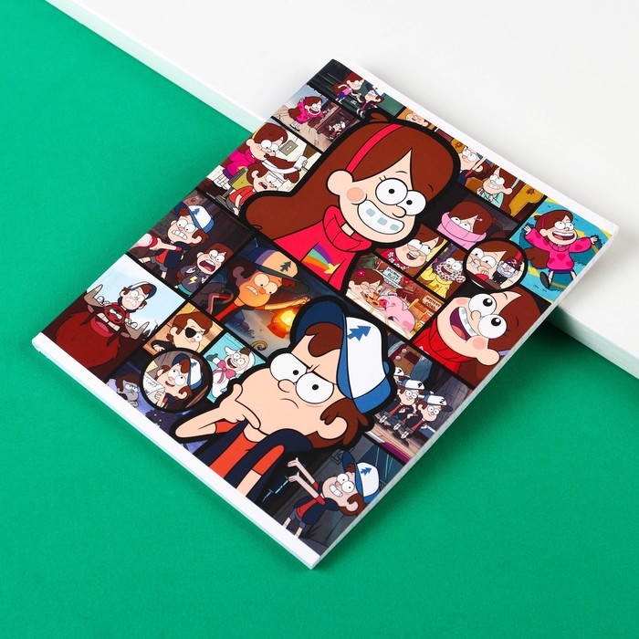 Тетрадь 48 листов в клетку, картонная обложка, Гравити Фолз Тетрадь 48 листов в клетку, картонная обложка, Гравити Фолз