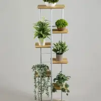 Подставка для цветов Greengo, 7 полок, 36&times;23&times;120 см, напольная, каркас металл, полки МДФ, белая