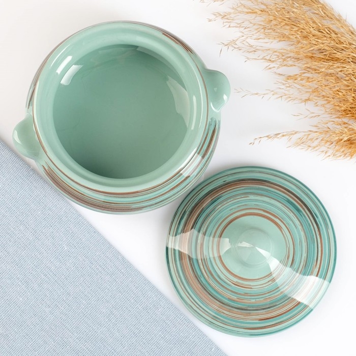 Горшок керамический для запекания  Горшок керамический для запекания "Лакомка" 0,5л / 13х9,5см, скандинавия