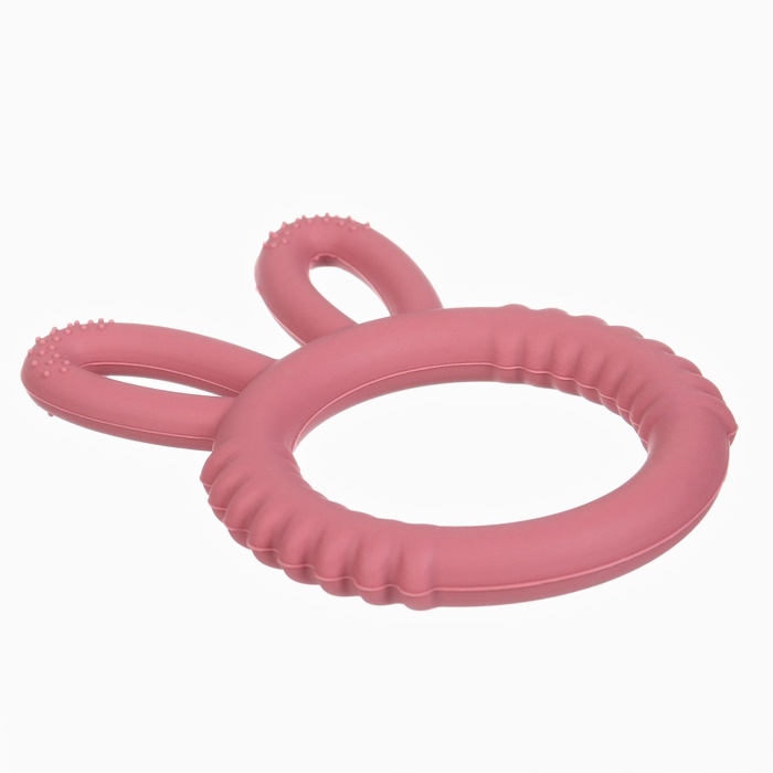 Прорезыватель силиконовый для зубов Крошка Я «Зайка», красный Прорезыватель силиконовый для зубов Крошка Я «Зайка», красный