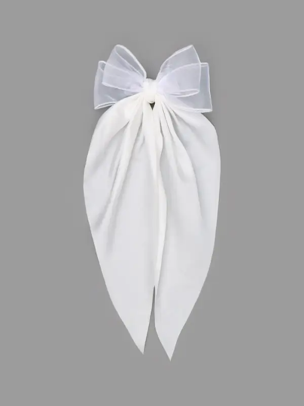 Бант для волос на заколке с лентами, белый, Принцессы Дисней