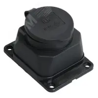 Розетка кабельная наружной установки IP44 16A 2P+E каучук ОМЕГА