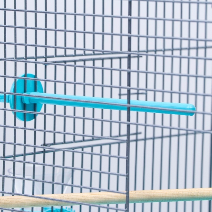 Клетка для птиц Клетка для птиц "Пижон" №104, разборная, 1 секция, 58 х 40 х 48см, бирюзовая