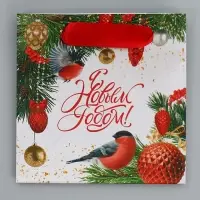 Пакет подарочный новогодний ламинированный квадратный «Яркие краски», 14 х 14 х 9 см Пакет подарочный новогодний ламинированный квадратный «Яркие краски», 14 х 14 х 9 см