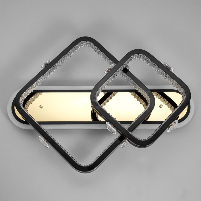 Люстра с ПДУ Люстра с ПДУ "Круз" 2хLED 88Вт 3000-6000К RGB черный золотой 63х45х16см