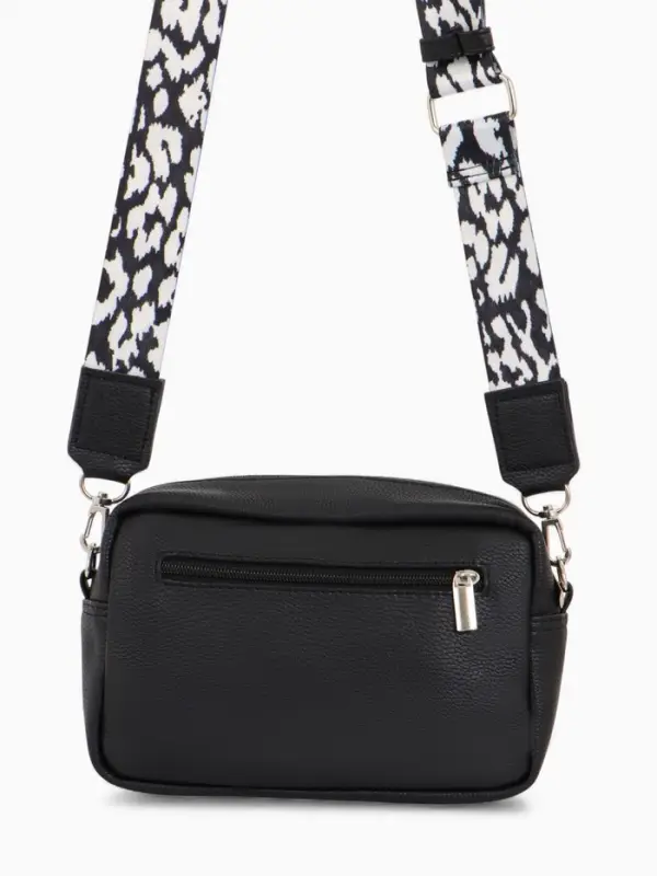 Сумка женская кросс-боди TEXTURA на молнии, 21&times;7&times;13 см, чёрная