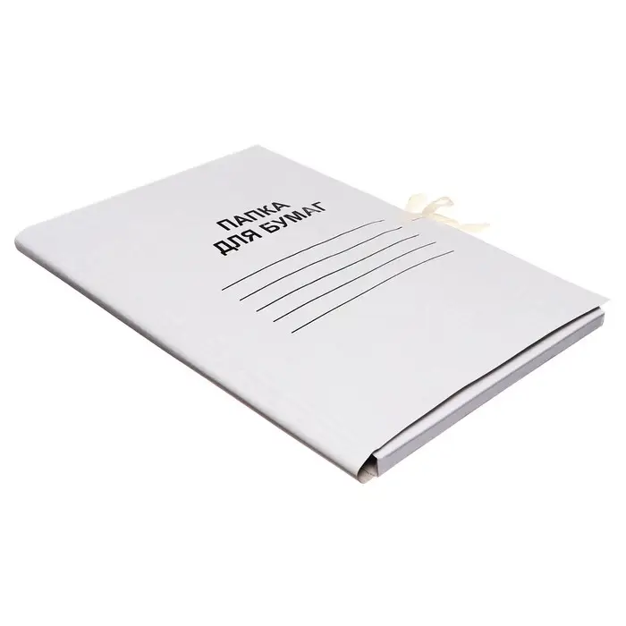 Папка для бумаг с завязками Calligrata, картон немелованный, 220 г/м², белый, до 200 л, микс Папка для бумаг с завязками Calligrata, картон немелованный, 220 г/м², белый, до 200 л, микс