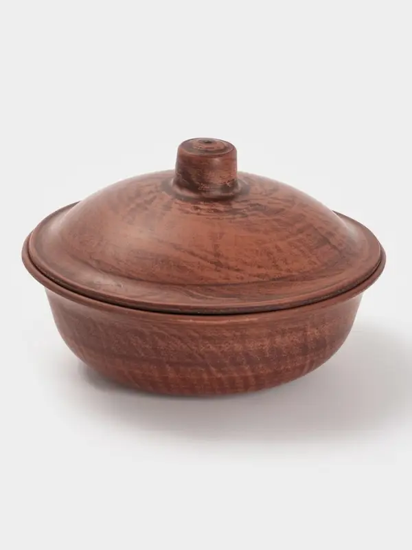Форма для запекания с крышкой, 550 мл., 16&times;11 см, красная глина