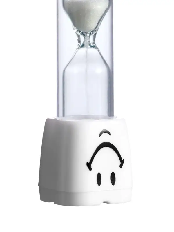 Часы песочные &laquo;Зубик&raquo;, на 1 минуту, 9&times;2 см, белые