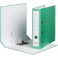 Папка-регистратор  без мет.уголка_бюдж 75мм ч/б,зел,бум/бум