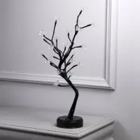 Светодиодный куст &laquo;Цветы&raquo; 45 см, 24 LED, постоянное свечение, от батареек AAx3, USB, свечение тёплое белое