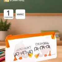 Пенал школьный, на молнии, МИКС