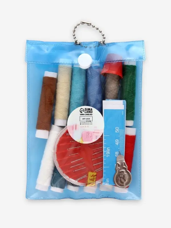 Швейный набор, 25 предметов, в чехле ПВХ, МИКС