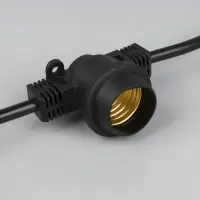 Гирлянда &laquo;Белт-лайт&raquo; 10 м, IP65, УМС, 2W, тёмная нить, шаг 40 см, Е27 (без ламп), 220 В